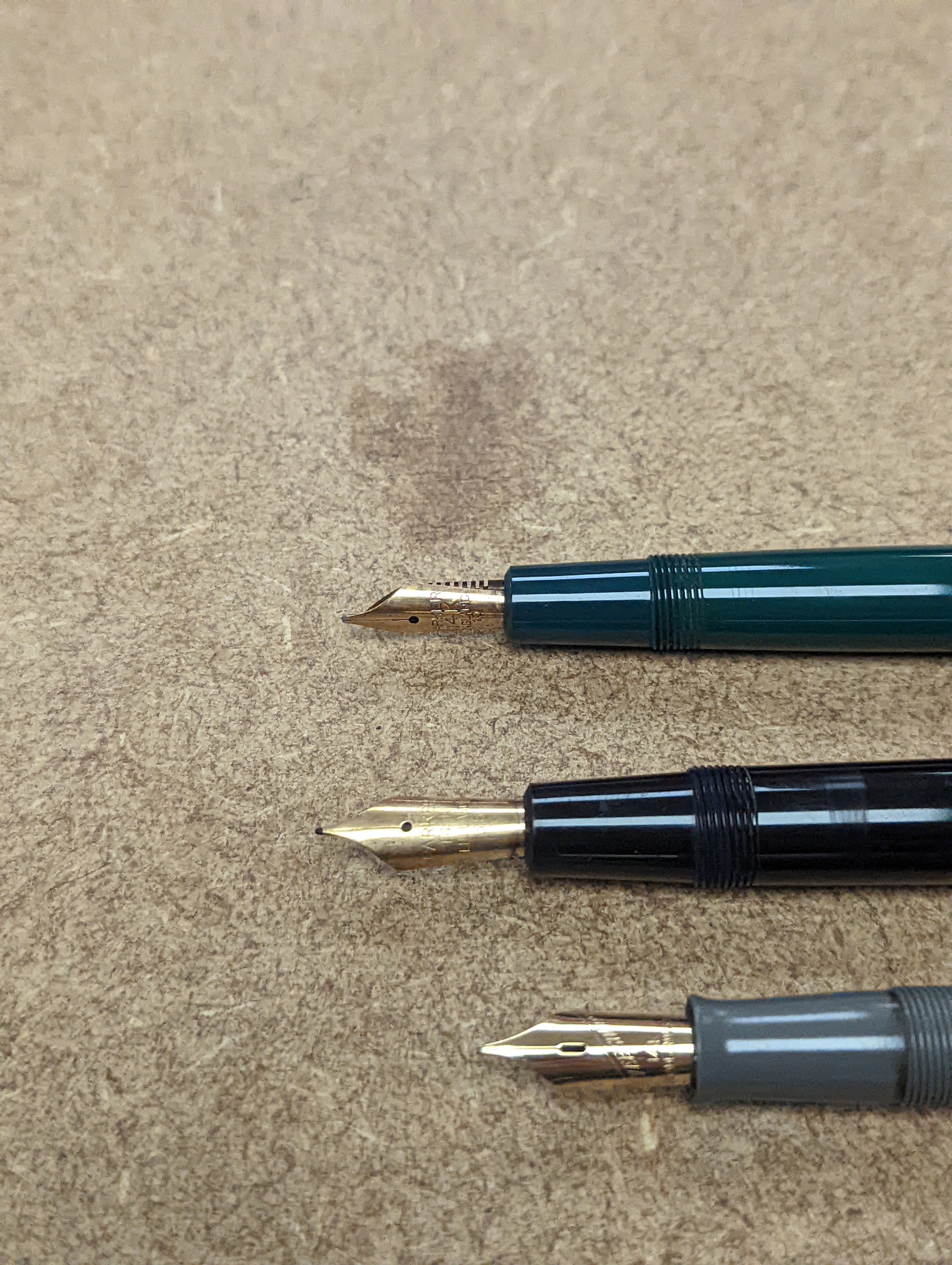 A quantity of fountain pens, 19 in total.